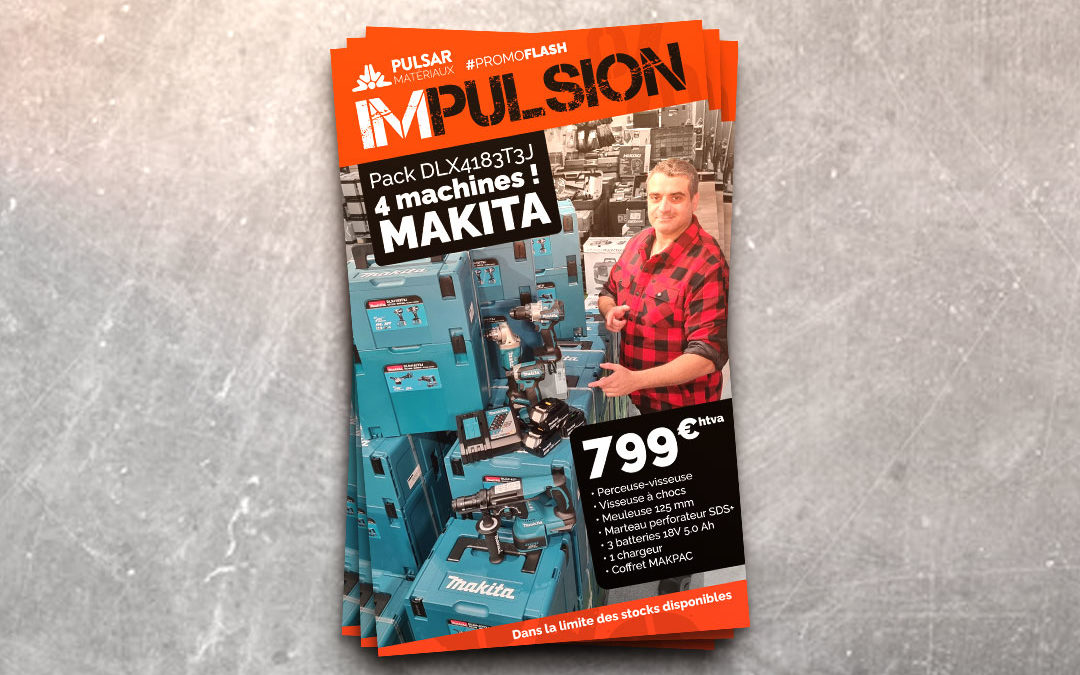 Promo : Pack de 4 machines Makita